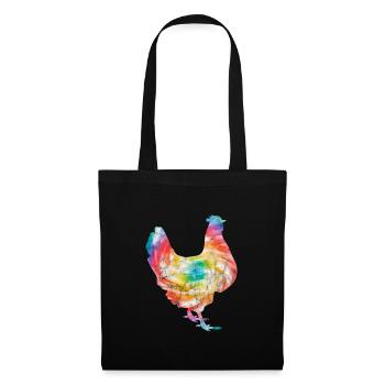 Poulet - Sac en tissu - noir - Devant