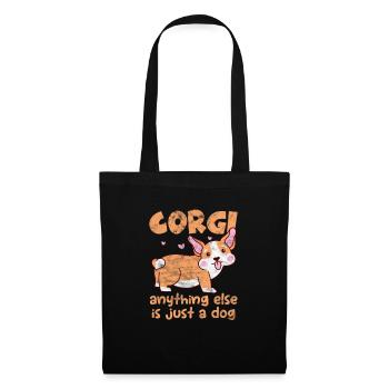 Welsh Corgi Dog Dog Dog Race Cadeau - Sac en tissu - noir - Devant