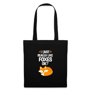 Fox Foxes Fox Forest Animal Forest Animal Gift - Tote Bag - black - Front