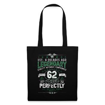 Vintage Légendaire - Vieilli parfaitement 62ème anniversaire - Sac en tissu - noir - Devant