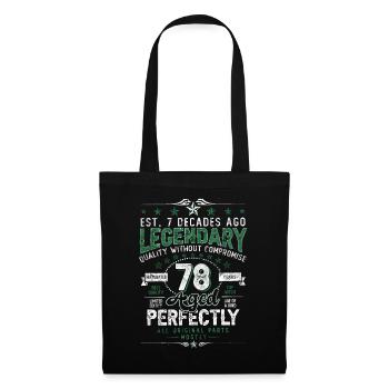 Vintage Légendaire - Vieilli parfaitement 78ème anniversaire - Sac en tissu - noir - Devant