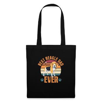 Beagle Père Chien Chien Amoureux Chien Cadeau - Sac en tissu - noir - Devant