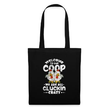 Poulet - Sac en tissu - noir - Devant