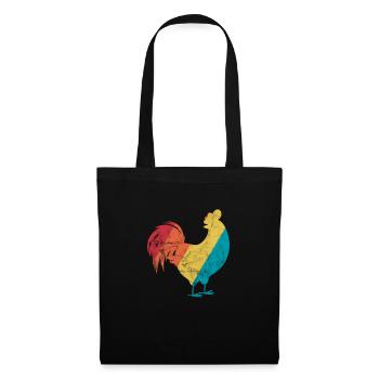 Poulet - Sac en tissu - noir - Devant