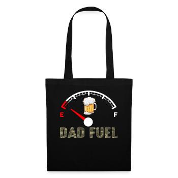 Dad Fuel Beer Dad Fathers Day - Stoffbeutel - Schwarz - Vorne