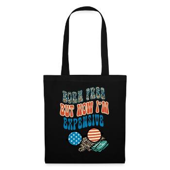 Né libre mais maintenant je suis cher - Sac en tissu - noir - Devant