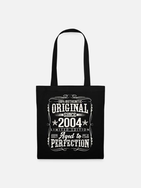 Original 2004 Jahrgang Vintage Geburtstag Geschenk - Stoffbeutel - Schwarz