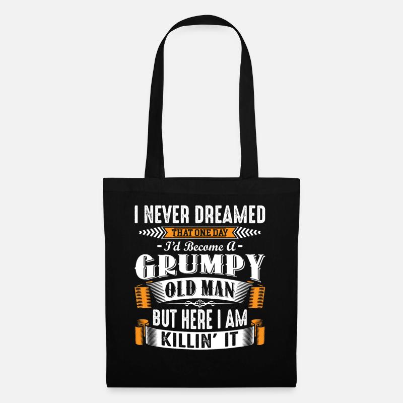Grumpy Old Man Fathers Day - Stoffbeutel - Schwarz