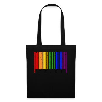 Code-barres LGBT Gay Pride - Sac en tissu - noir - Devant