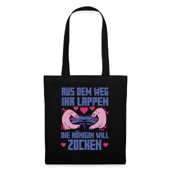 Aus Dem Weg Ihr Lappen der König Will Zocken Gamer - Stoffbeutel - Schwarz - Vorne