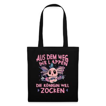 Aus Dem Weg Ihr Lappen der König Will Zocken Gamer - Stoffbeutel - Schwarz - Vorne
