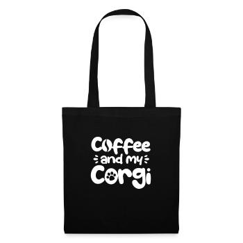 Café Corgi - Sac en tissu - noir - Devant