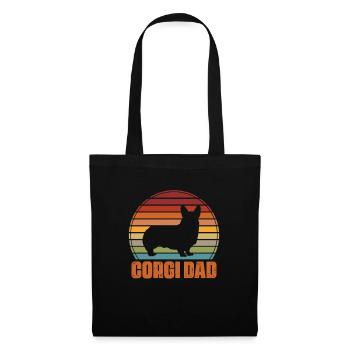 Corgi Vater - Stoffbeutel - Schwarz - Vorne