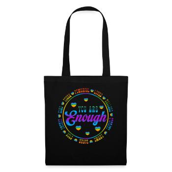 You Are Enough LGBTQ Inspirational - Stoffbeutel - Schwarz - Vorne
