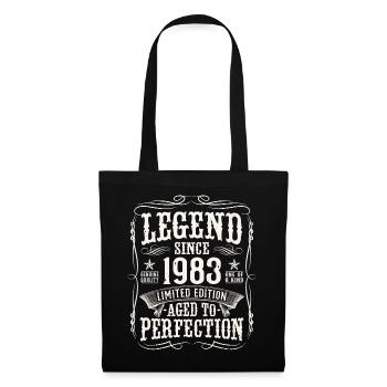 Legend 1983 Vintage Cadeau d’anniversaire - Sac en tissu - noir - Devant