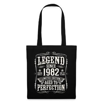 Legend 1982 Vintage Cadeau d’anniversaire - Sac en tissu - noir - Devant