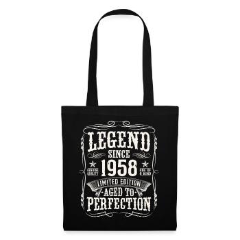 Legend 1958 Vintage Cadeau d’anniversaire - Sac en tissu - noir - Devant