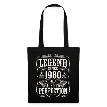 Legend 1980 Vintage Cadeau d’anniversaire - Sac en tissu - noir - Devant