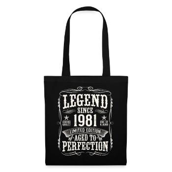 Légende 1981 Vintage Cadeau d’anniversaire - Sac en tissu - noir - Devant