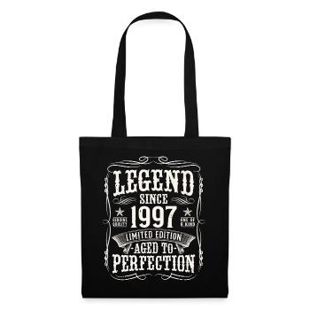 Legende 1997 Jahrgang Geburtstag Geschenk - Stoffbeutel - Schwarz - Vorne
