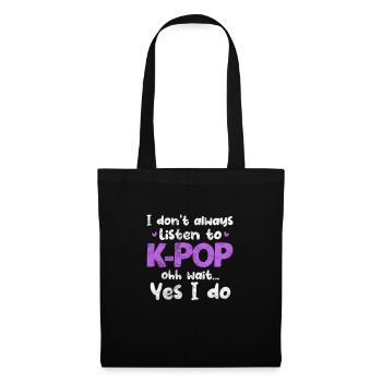 K-Pop Musique Coréenne Pop Corée Kpop Cadeau - Sac en tissu - noir - Devant