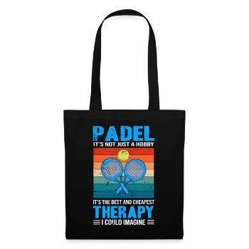 padel - It's Not Just A Hobby It's Therapy | Padel - Stoffbeutel - Schwarz - Vorne