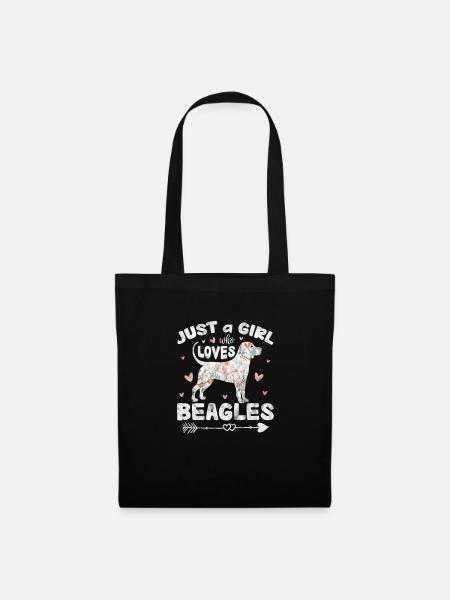Beagle - Stoffbeutel - Schwarz