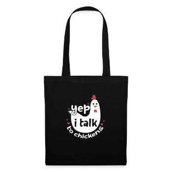 Poulet Farm Volaille Coq Poulets Cadeau - Sac en tissu - noir - Devant
