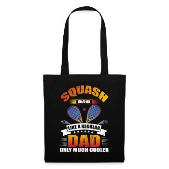 Cool Squash Dad Squash Spieler Vater - Stoffbeutel - Schwarz - Vorne