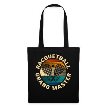 Raquettes retro crossing racquetball Grand Maître - Sac en tissu - noir - Devant