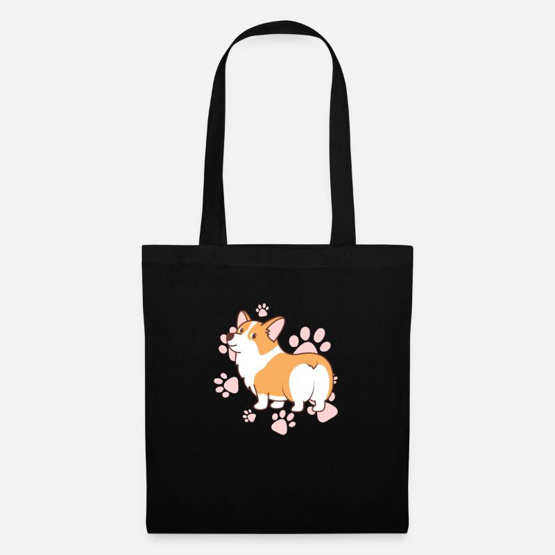 Corgi - Stoffbeutel - Schwarz