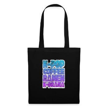 K-Pop Café Ramen Coréen Corée Kpop Cadeau - Sac en tissu - noir - Devant