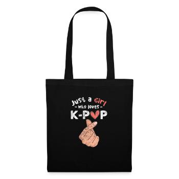 K-Pop Musique Coréenne Pop Corée Kpop Cadeau - Sac en tissu - noir - Devant