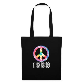 Hippie 1969 Peace Flower Power Cadeau d’amour - Sac en tissu - noir - Devant