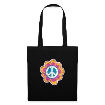 Hippie - Sac en tissu - noir - Devant