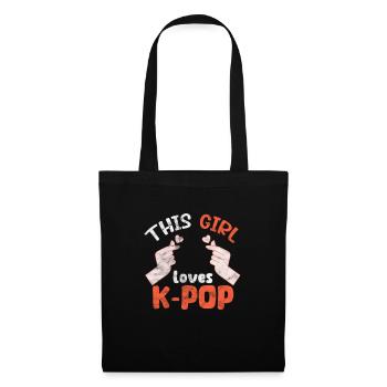 K-Pop Musique Coréenne Pop Corée Kpop Cadeau - Sac en tissu - noir - Devant