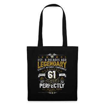 Vintage Légendaire - Vieilli parfaitement 64ème anniversaire - Sac en tissu - noir - Devant