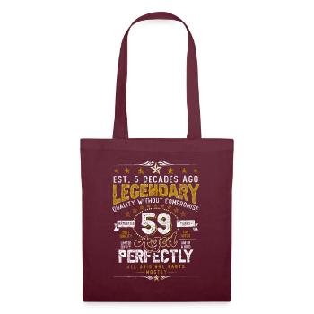 Vintage Legendary - Aged perfectly 59th birthday - Tote Bag - burgundy - Front