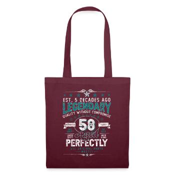 Vintage Legendary - Aged perfectly 58th birthday - Tote Bag - burgundy - Front