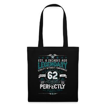 Vintage Légendaire - Vieilli parfaitement 62ème Anniversaire - Sac en tissu - noir - Devant