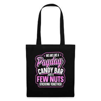 Juste quelques noix collées ensemble Réunion de famille - Sac en tissu - noir - Devant