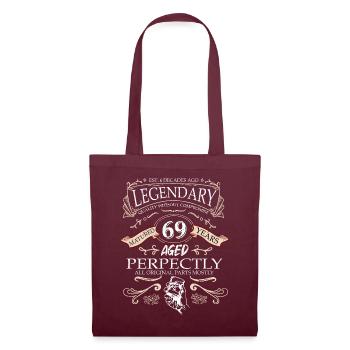 Vintage Legendary - Aged perfectly 69th birthday - Tote Bag - burgundy - Front