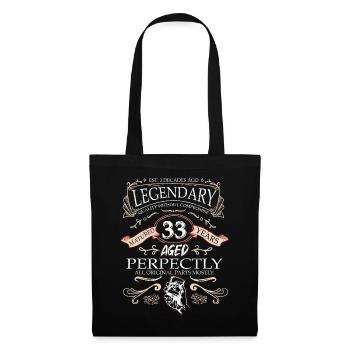 Vintage Legendary - Aged perfectly 33. Geburtstag - Stoffbeutel - Schwarz - Vorne