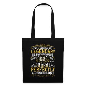 Vintage Légendaire - Vieilli parfaitement 62ème anniversaire - Sac en tissu - noir - Devant