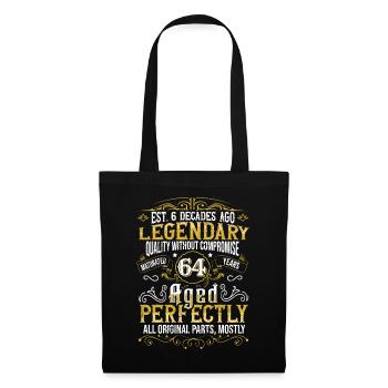Vintage Légendaire - Vieilli parfaitement 64ème anniversaire - Sac en tissu - noir - Devant