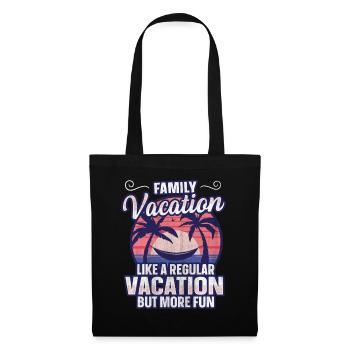 Vacances régulières mais plus amusantes - Vacances en famille - Sac en tissu - noir - Devant