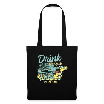 Boire dans mes orteils dans le sable Beach Holiday - Sac en tissu - noir - Devant