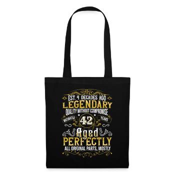 Vintage Légendaire - Vieilli parfaitement 42ème anniversaire - Sac en tissu - noir - Devant