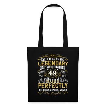 Vintage Légendaire - Vieilli parfaitement 49ème anniversaire - Sac en tissu - noir - Devant