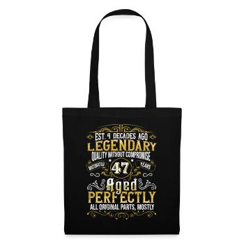 Vintage Légendaire - Vieilli parfaitement 47ème anniversaire - Sac en tissu - noir - Devant